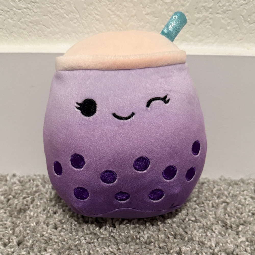 Squishmallows Lavender Boba Tea Plush